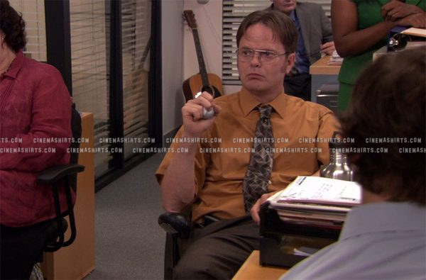 Dwight Costume Kit: Mustard Shirt + Glasses (Official)