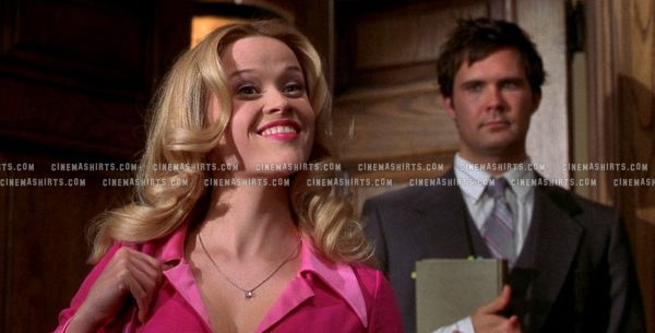 Elle Woods wearing the original Hot Pink Satin Mini Dress on Legally Blonde