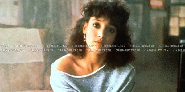 Alex Owens wearing the original Grey Off-Shoulder Sweatshirt on Flashdance