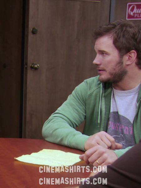 Andy Dwyer wearing the original Mouse Rat Band Tee (Official) on Parks and Recreation