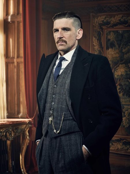 Arthur Shelby wearing the original Vintage Gold Pocket Watch & Chain on Peaky Blinders