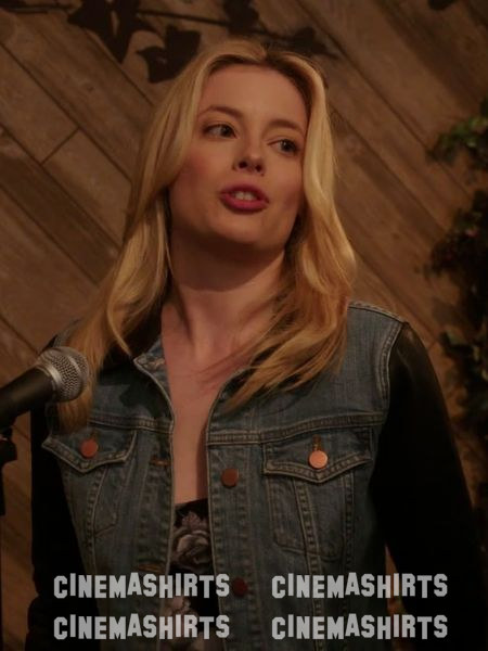Britta Perry wearing the original Distressed Denim Jacket on Community