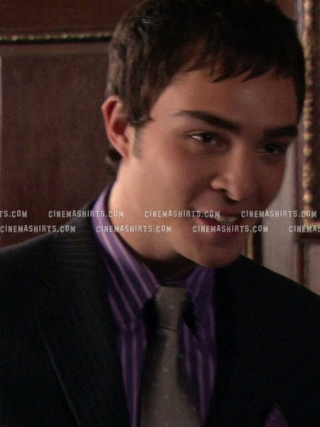 Chuck Bass wearing the original Purple Dress Shirt on Gossip Girl