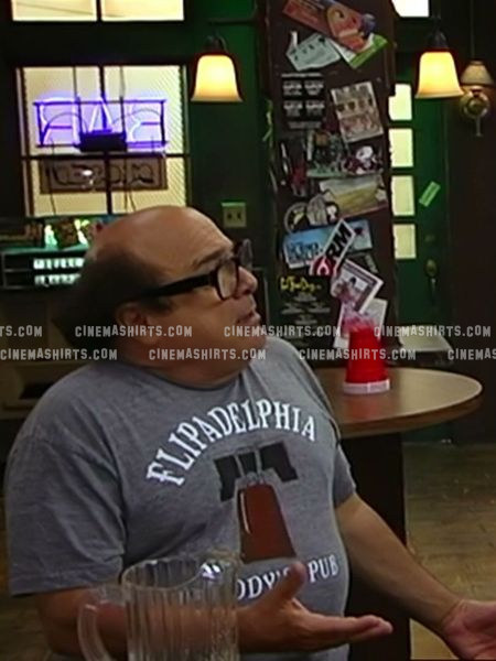 Frank Reynolds wearing the original Flipadelphia Paddy's Pub Tee on It's Always Sunny in Philadelphia