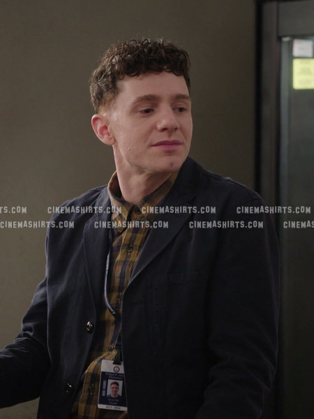 Jacob Hill wearing the original J.Crew Brushed Twill Shirt (Plaid) on Abbott Elementary
