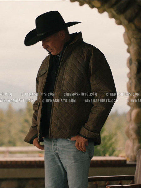 John Dutton wearing the original Waxed Canvas Rancher Jacket on Yellowstone