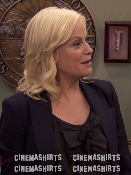 Leslie Knope wearing the original Ruffle-Neck Work Blouse on Parks and Recreation