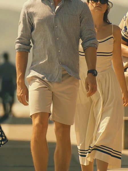 Saxon Ratliff wearing the original Stone Chino Shorts on The White Lotus