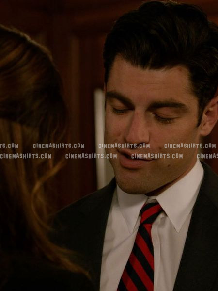 Schmidt wearing the original Slim Navy Suit on New Girl