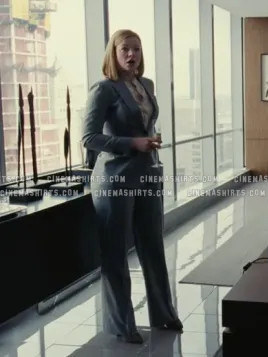 Shiv Roy wearing the original Wide-Leg Trousers on Succession