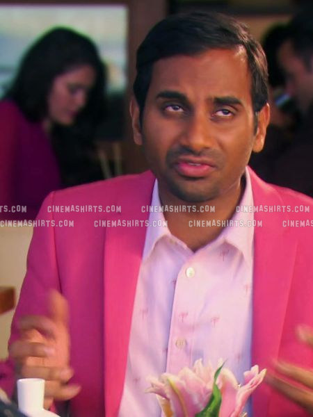 Tom Haverford wearing the original Coral Pink Blazer on Parks and Recreation