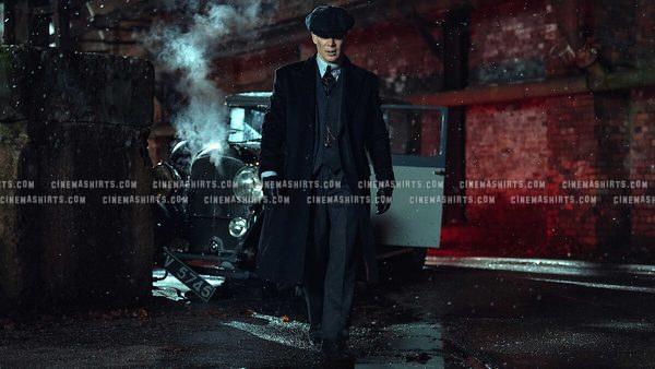 Tommy Shelby wearing the original The Peaky Cap — 8-Panel Herringbone on Peaky Blinders