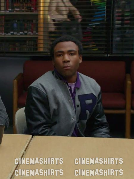 Troy Barnes wearing the original Varsity Letterman Jacket on Community
